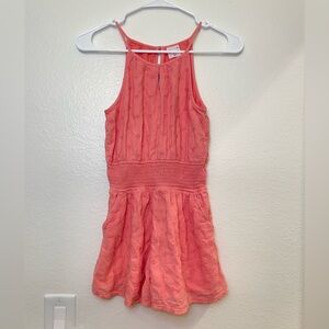 Set of 2 Abercrombie Kids Girl’s Coral‎ Romper and Floral Top Size 11-12